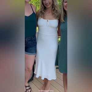White midi dress from Aritzia